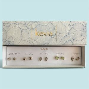 Kevia Women's Five Piece Earring Set